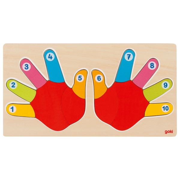 Mit den Händen zählen Puzzle