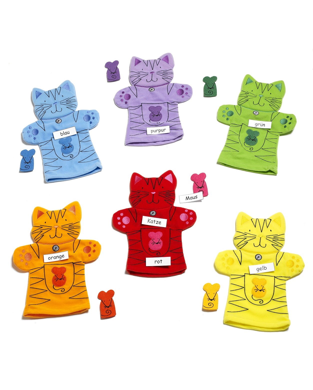 Fingerpüppchen Katz und Maus