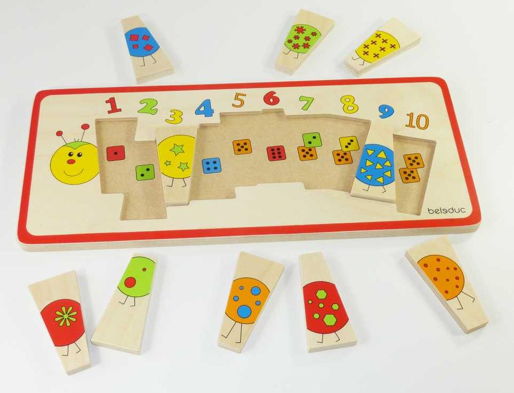 Zahlenraupe - Legepuzzle