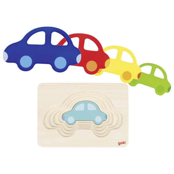 Bunte Autos Schichtenpuzzle bei LAND OF TOYS